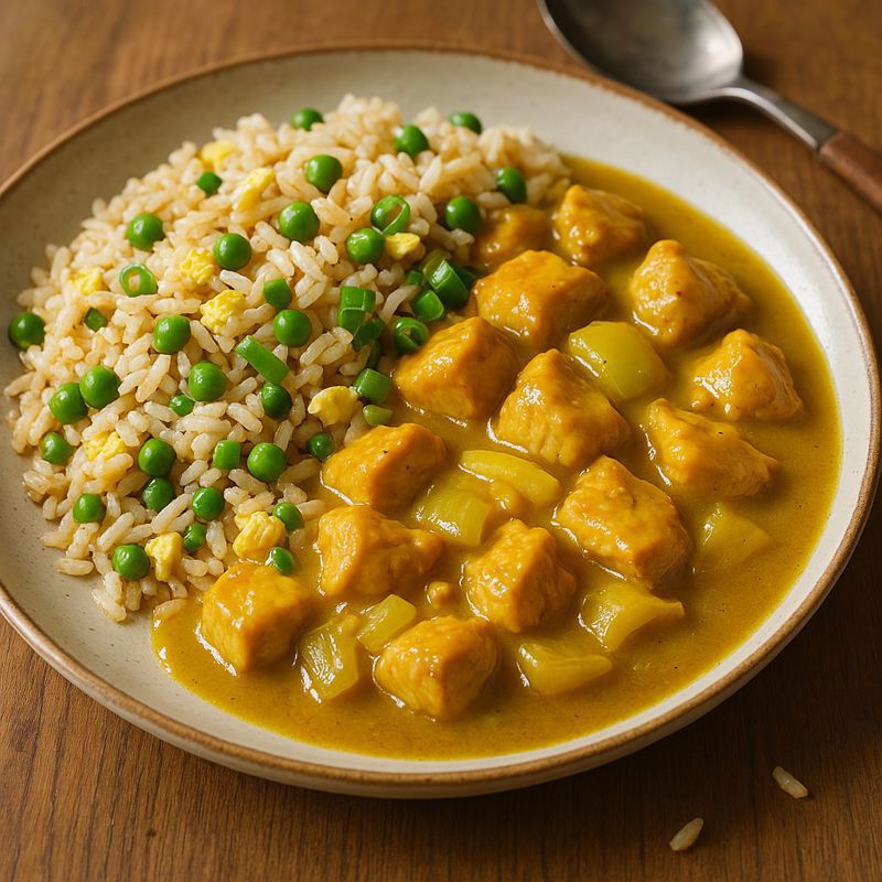 Chinese Chicken Curry Egg Fried Rice